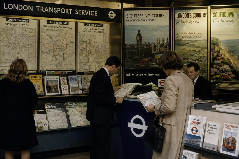 Imaginiertes historisches Londoner Transportbüro