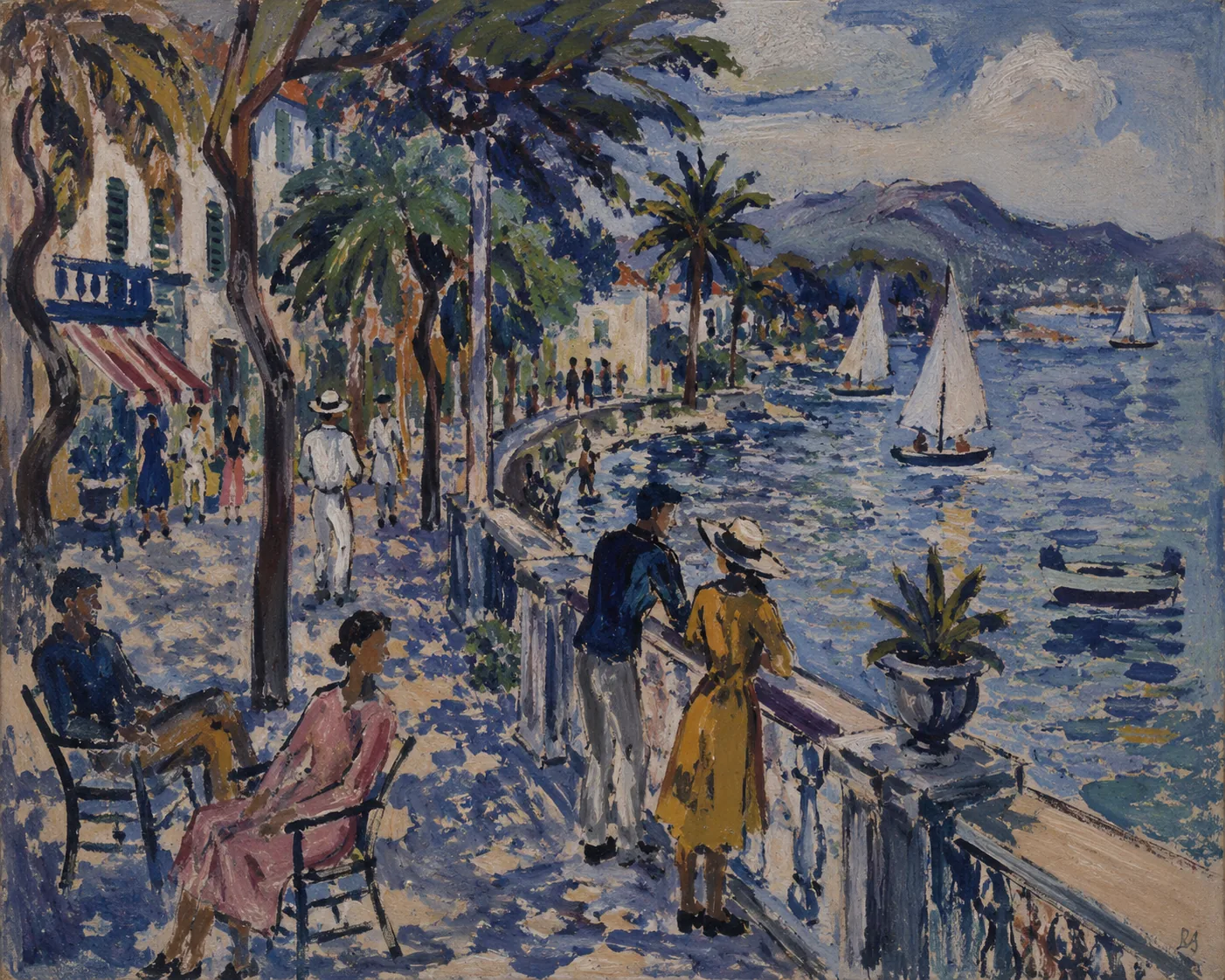 Historisierende mediterrane Küstenpromenade
