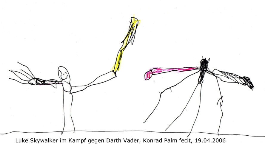 Konrad Palm - aka "Darth Leberwurst"  malt Starwars