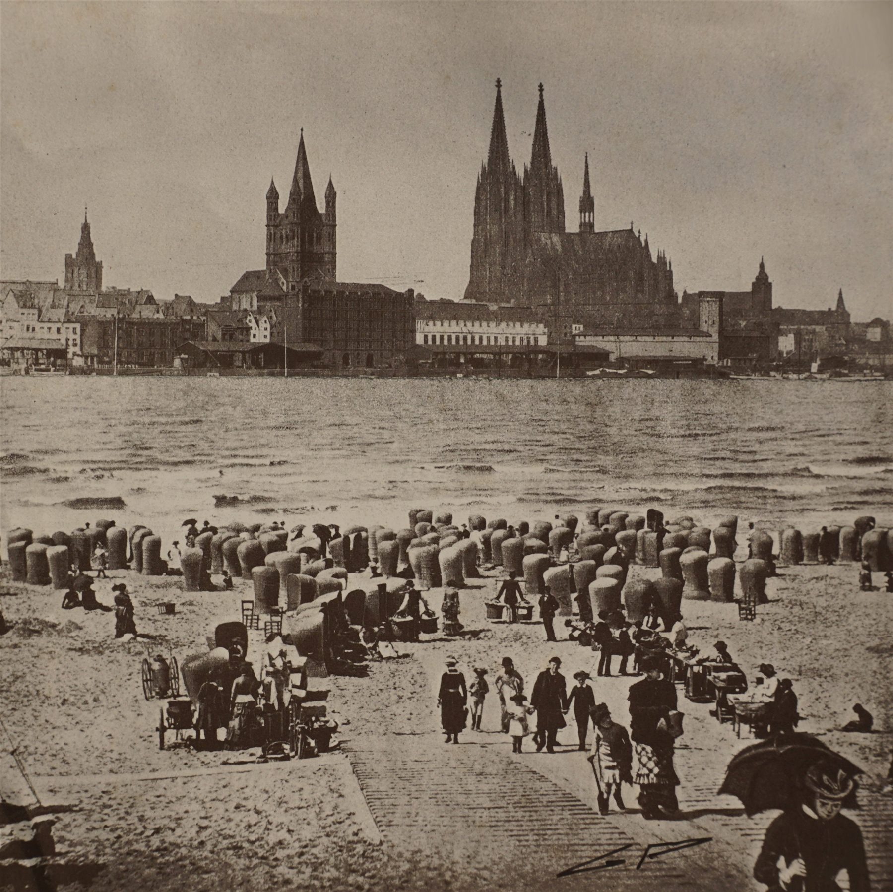Warum ist es am Rhein so schön?, Fotomontage von Goedart Palm