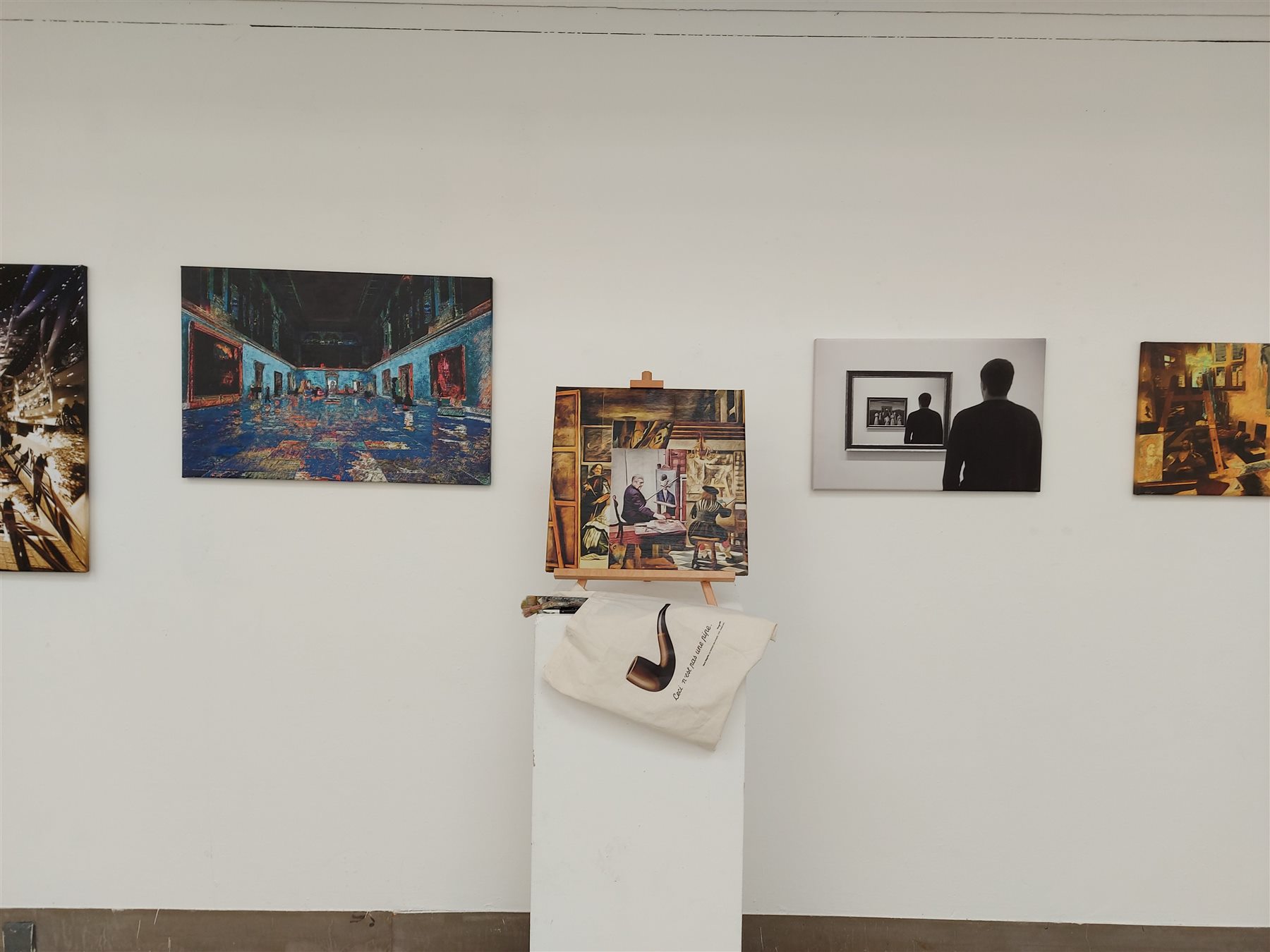 Ausstellungsansicht mit Arbeiten von Goedart Palm im Künstlerforum