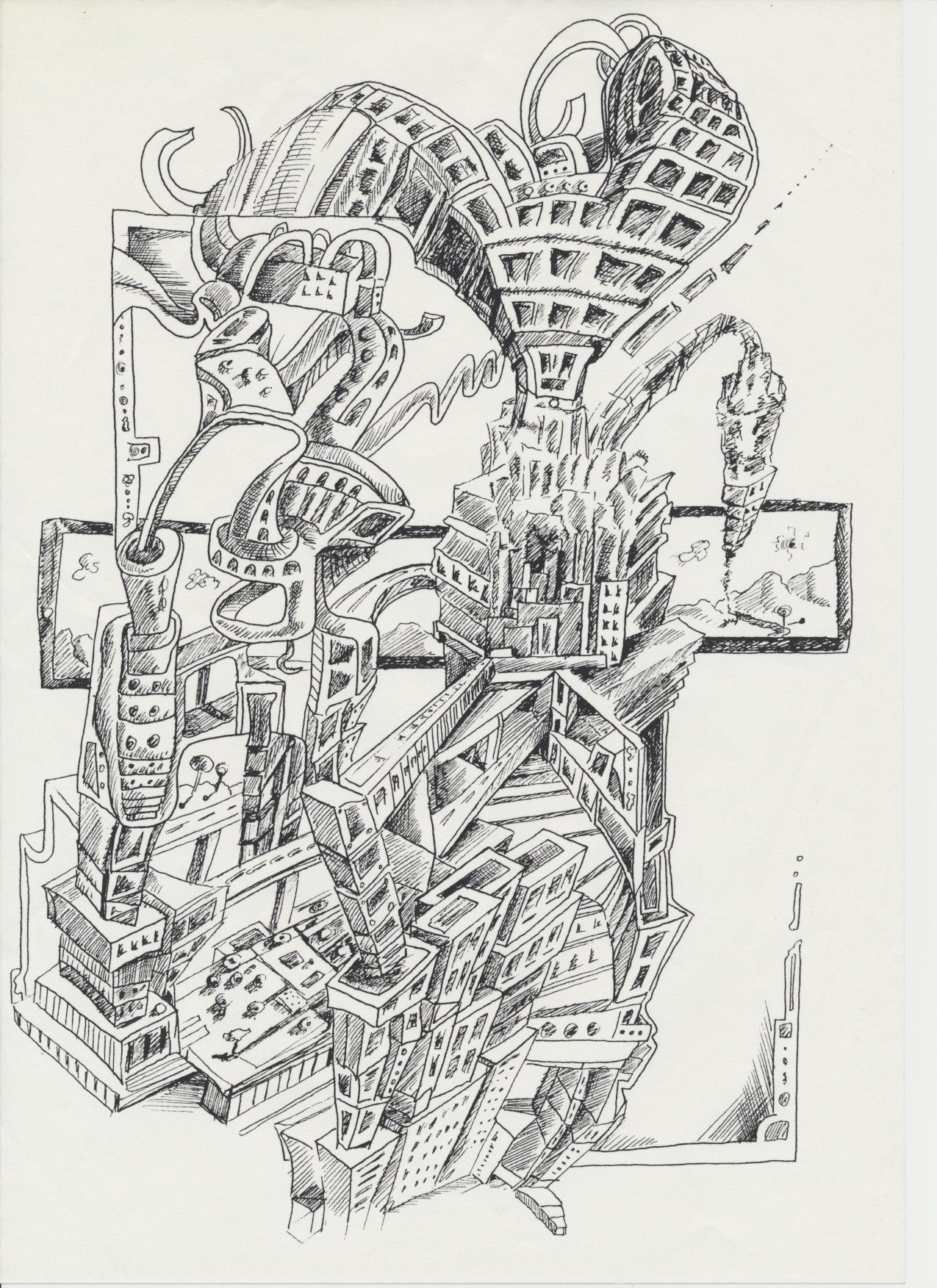 Crosstown Magic II, Zeichnung von Goedart Palm