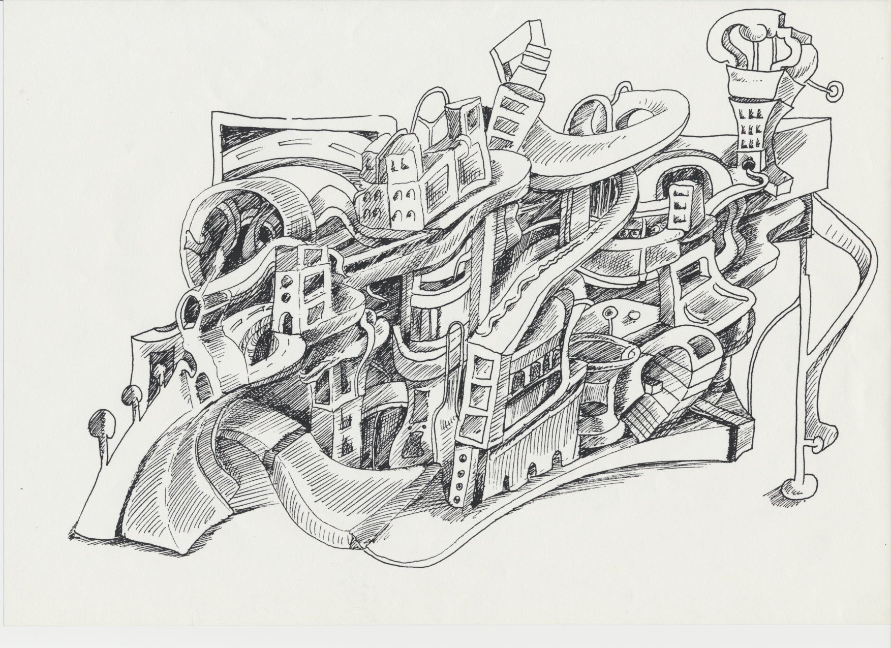 Crosstown Magic III, Zeichnung von Goedart Palm
