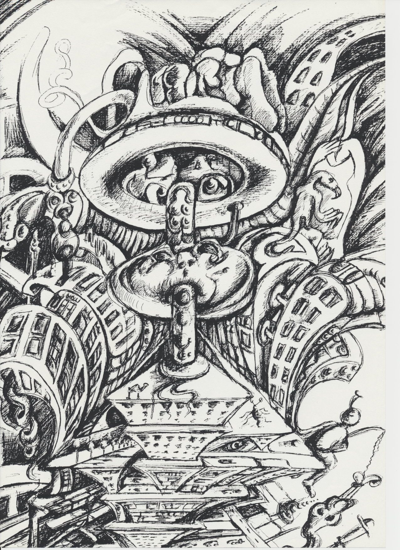 Crosstown Magic IV, Zeichnung von Goedart Palm