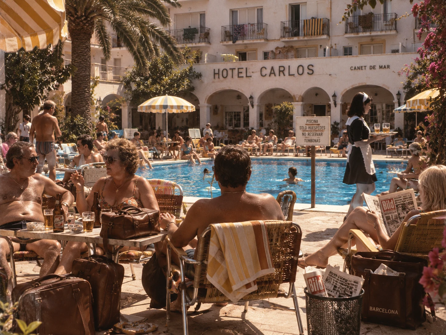 Sonnenurlaub am Pool des Hotel Carlos in Canet de Mar