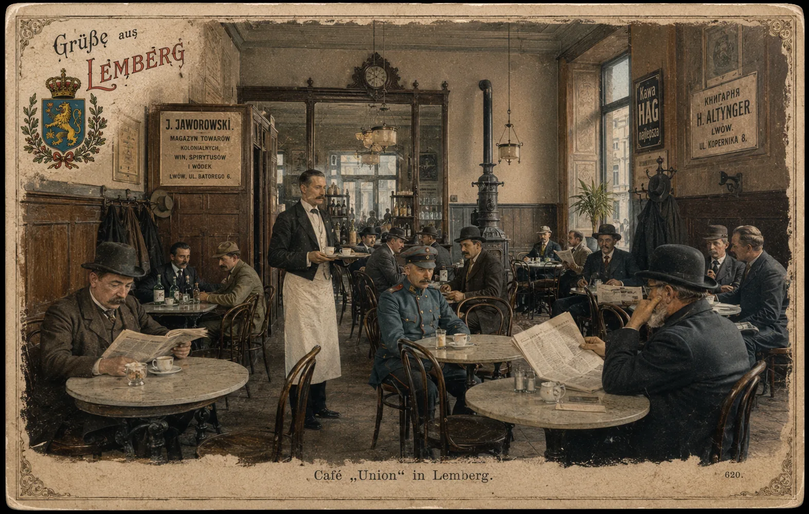 Historisch imaginiertes Lemberger Kaffeehaus